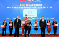 Masterise Homes vào Top 10 Thương hiệu mạnh Việt Nam 2021 ngay trong năm đầu tiên được đề cử